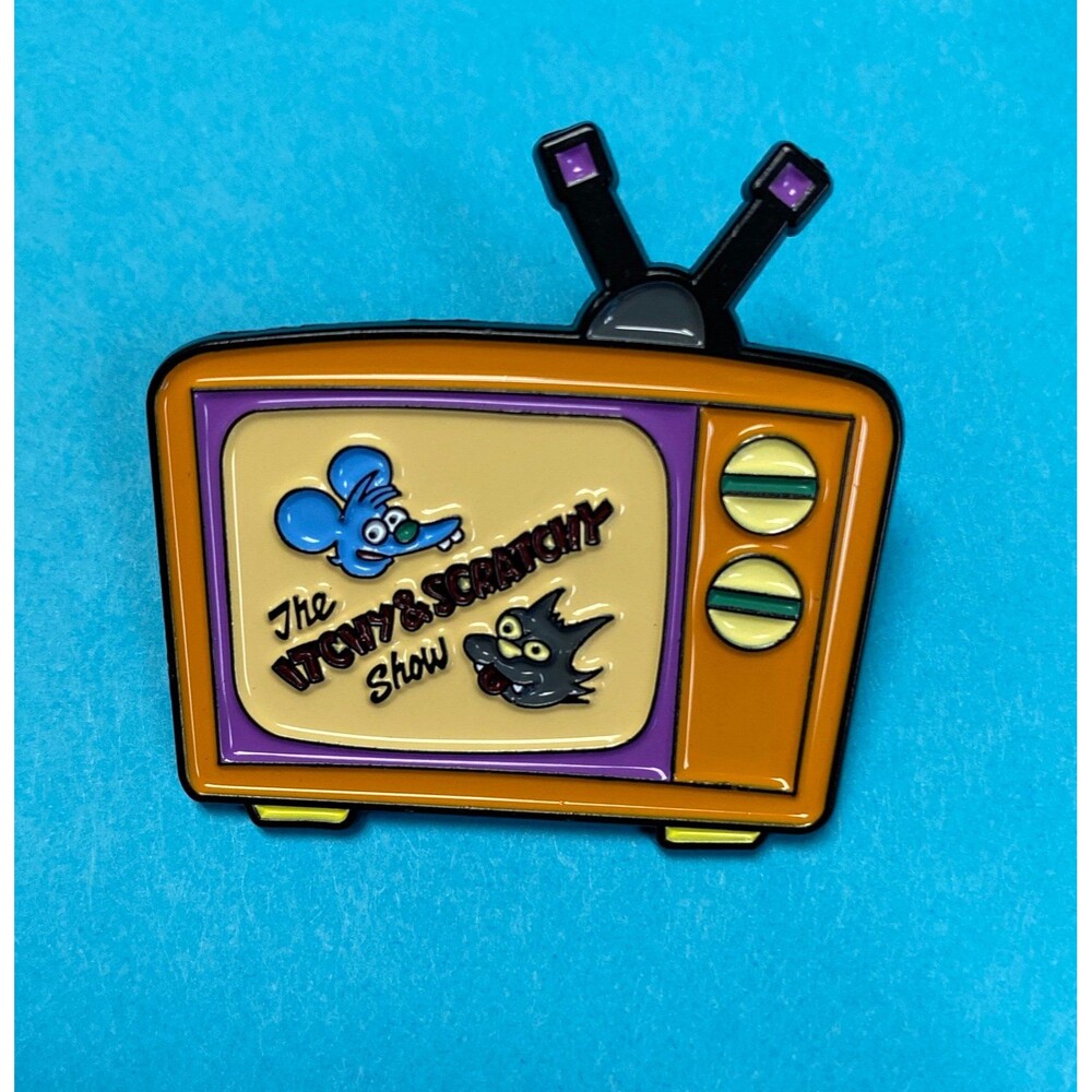 Itchy and Scratchy enamel pin